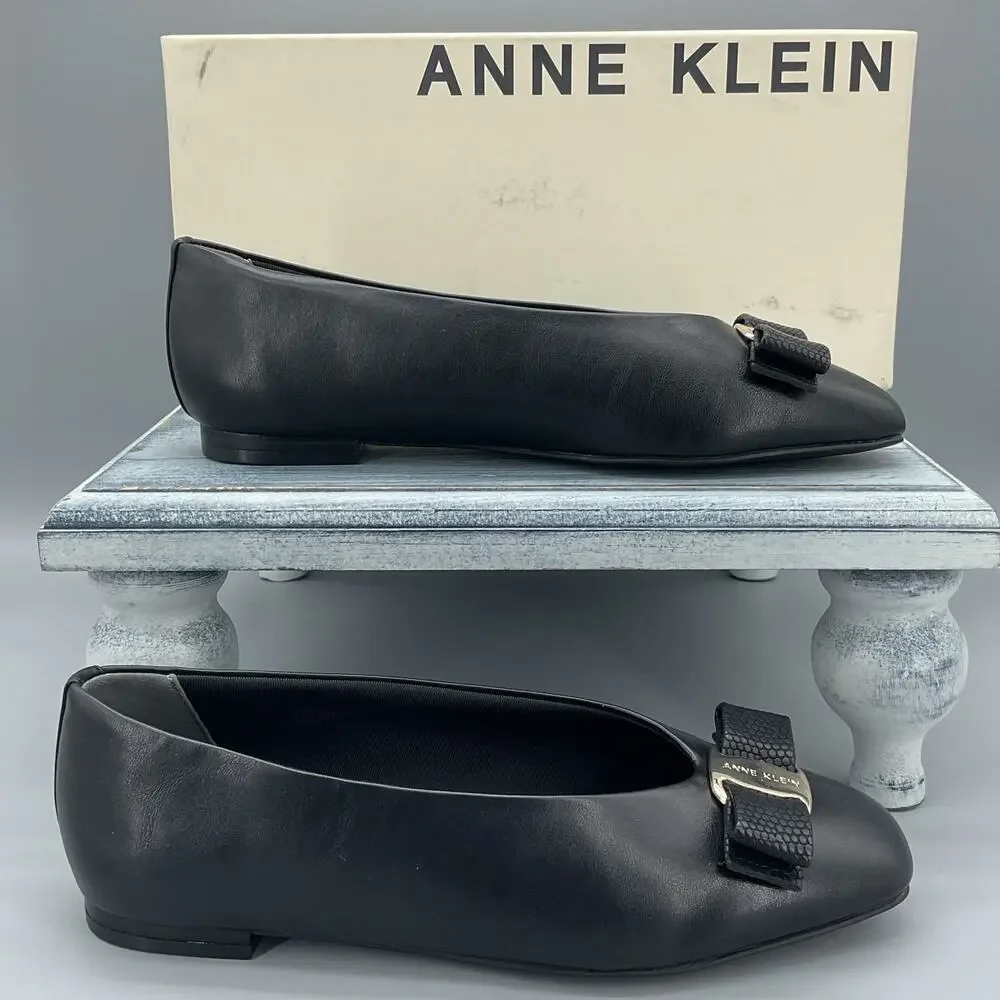 NEW Anne Klein Women’s Willow Ballet Flats Black Size 6M
